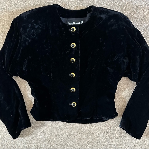 Vintage Velvet Jacket - Anne Klein - Picture 5 of 9